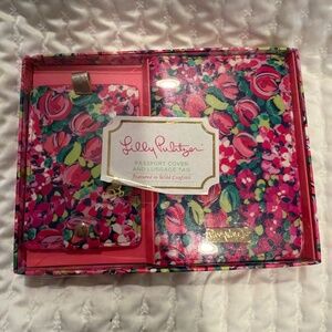 Lily Pulitzer passport cover and luggage tag gift set